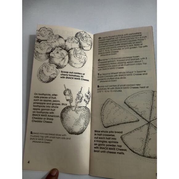 Vintage Cook Book Snack Mate Cheese Spread Quick'n Easy Ideas (bb2) - Picture 4 of 8